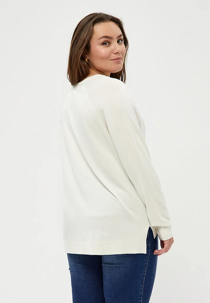 PCTana Pullover Curve - Cloud Dancer