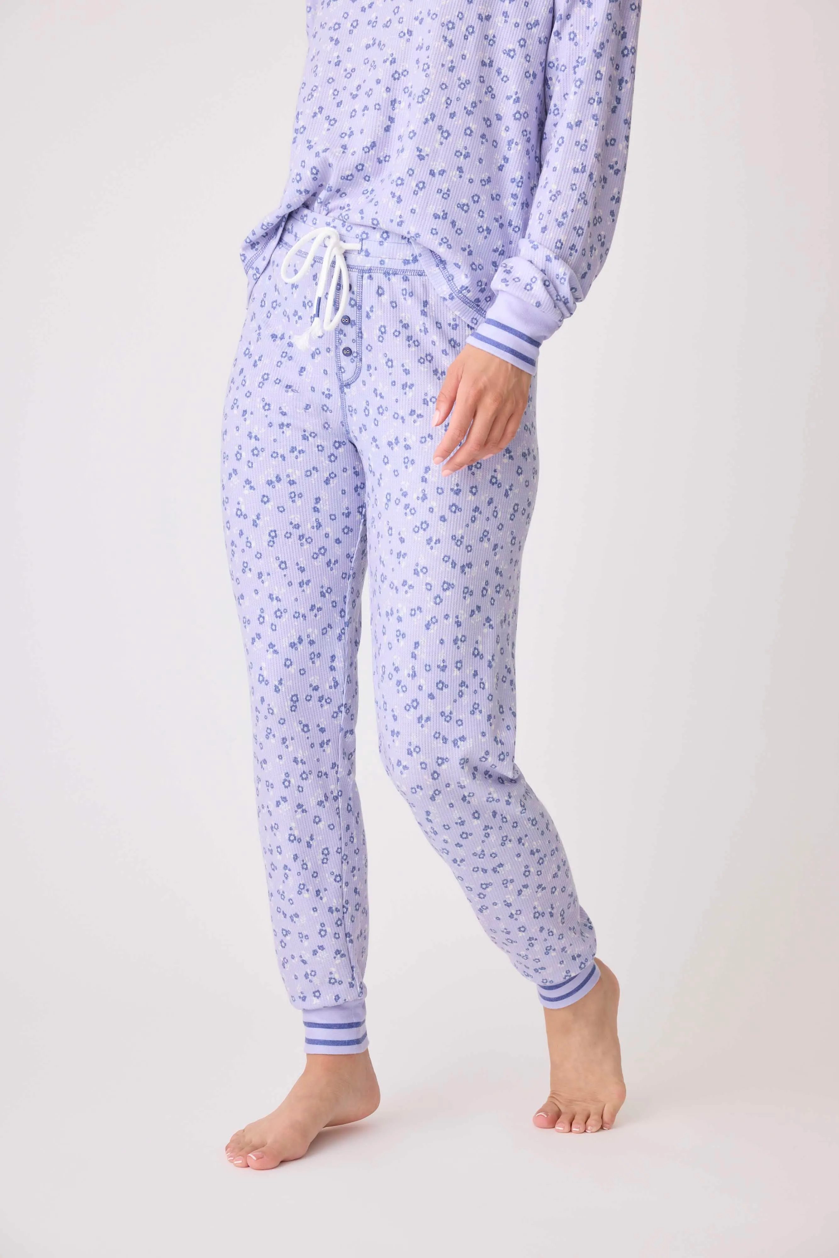 Peace & Love Ditsy Floral Baby Thermal Jammie Pant