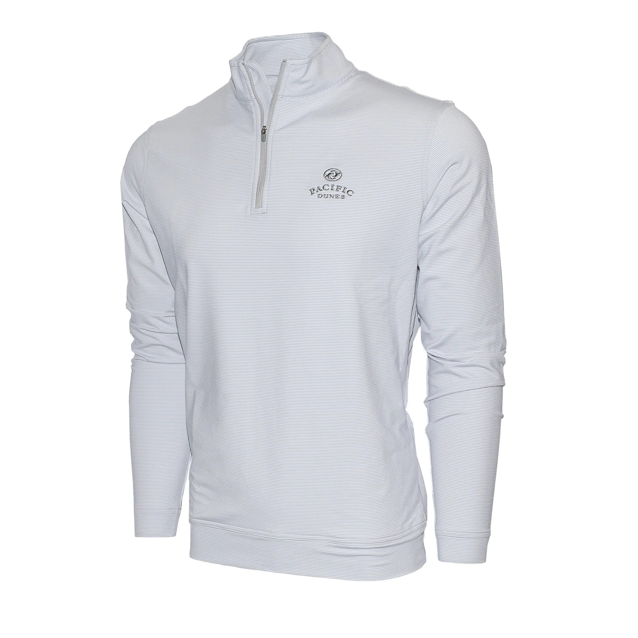 Perth Sugar Stripe Performance 1/4 Zip - Pacific Dunes