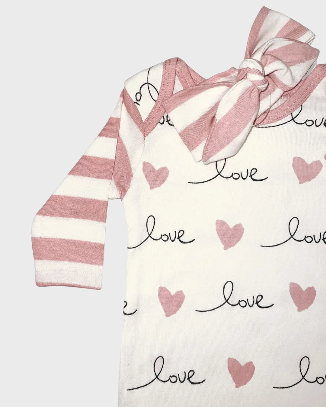 Pink Love Hearts Romper 2pc