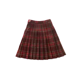 plaid pleated skirt - mulberry plaid