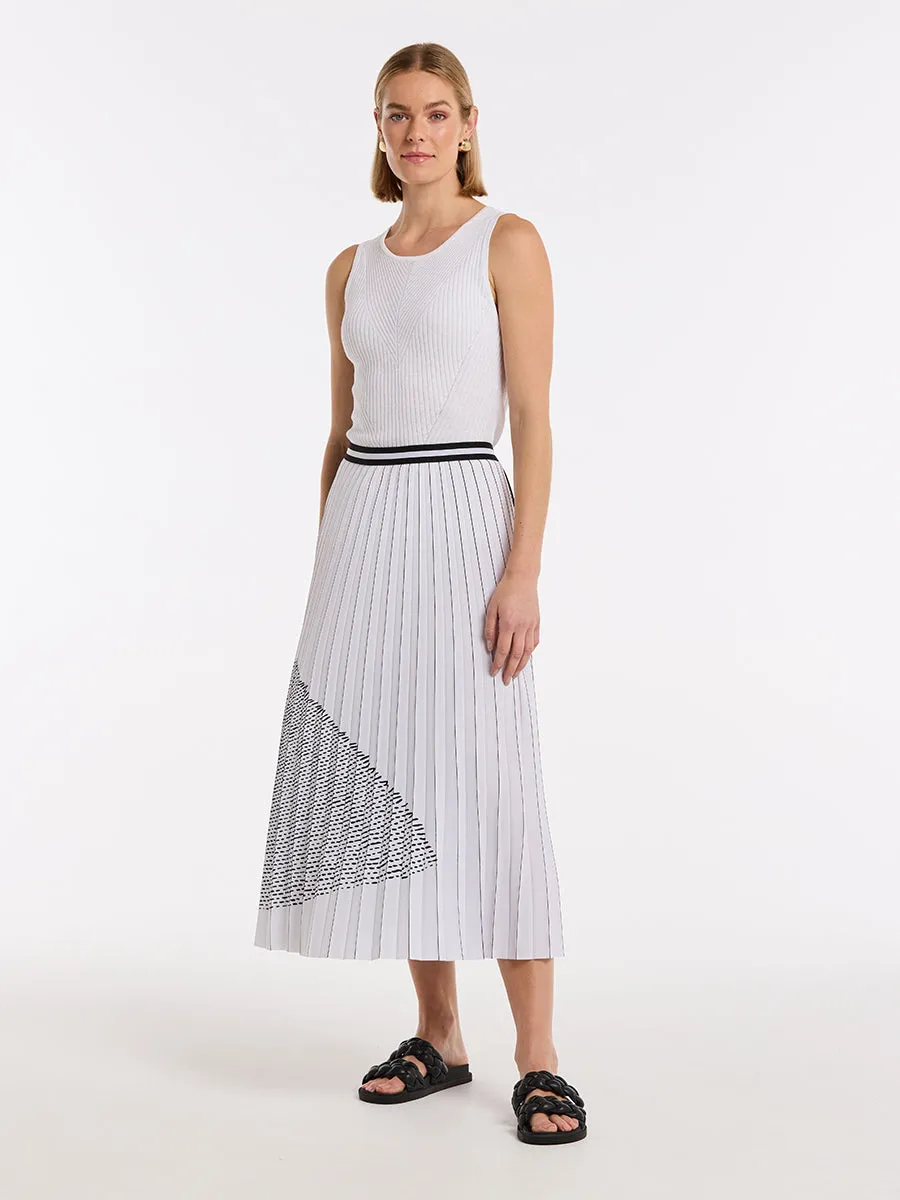 Pleated Mono Skirt