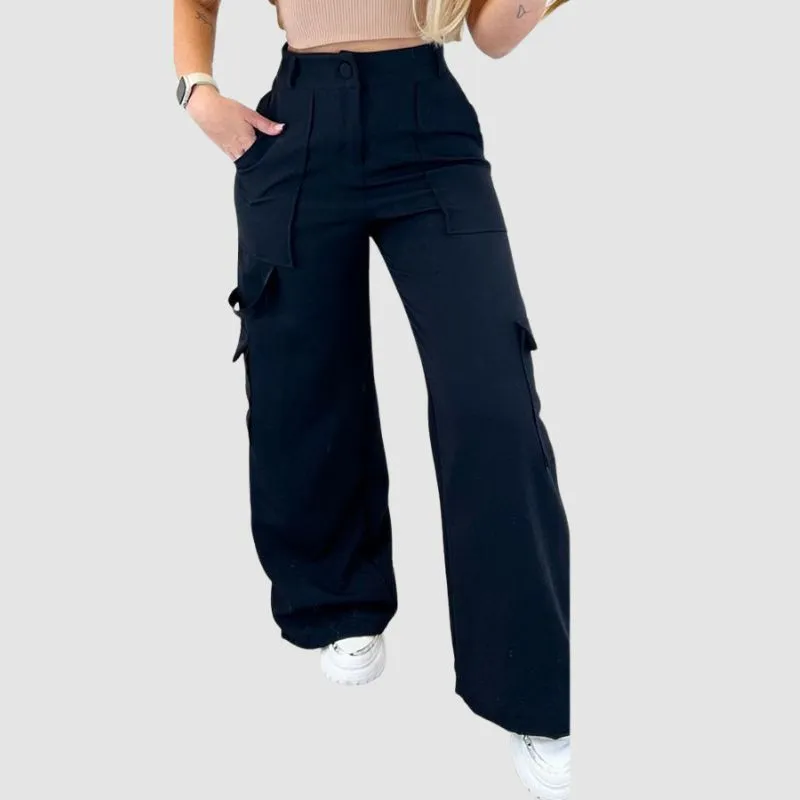 Pocket Patch High Waist Cargo Pants