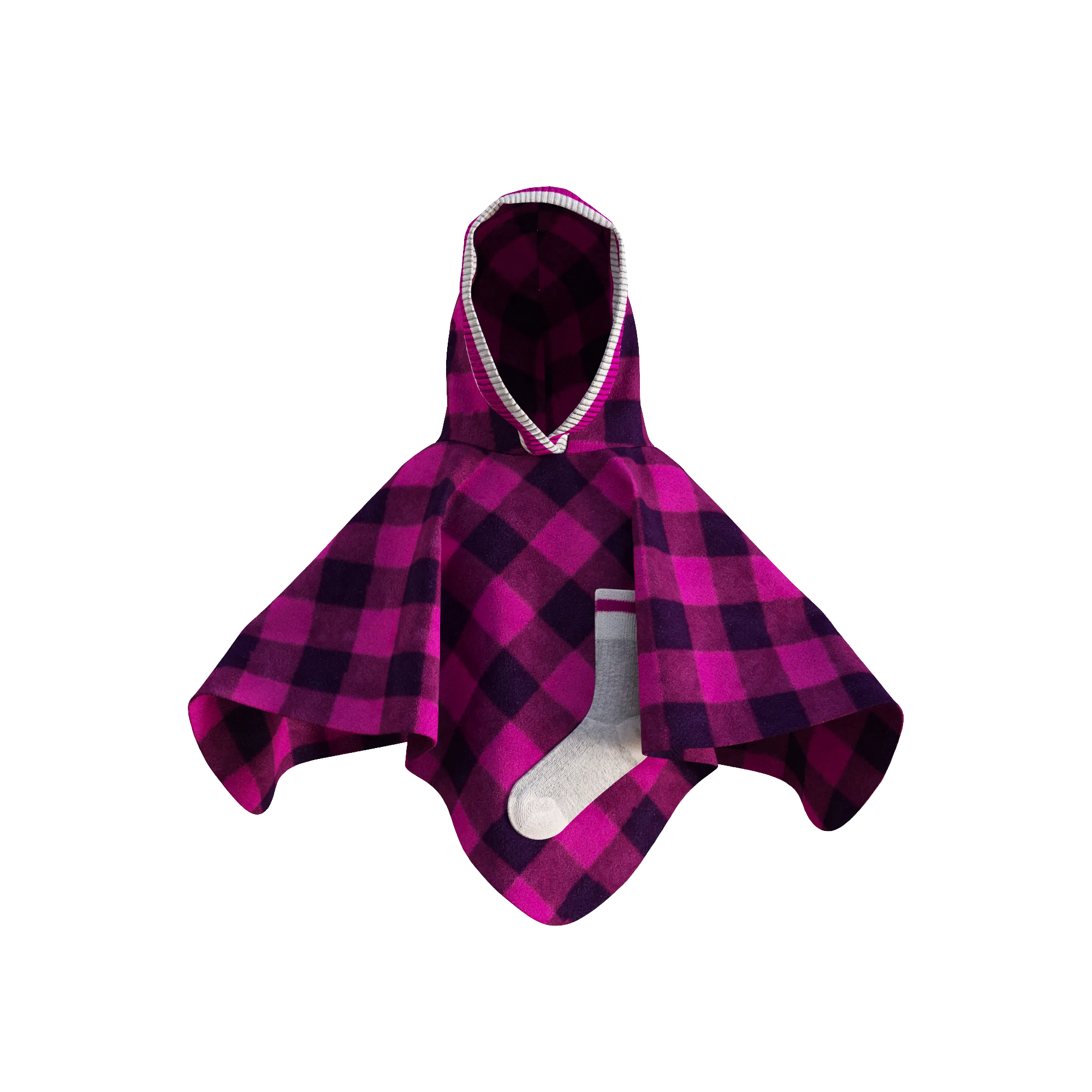 Pookie Poncho - Pink Toddler/Youth Polar Fleece