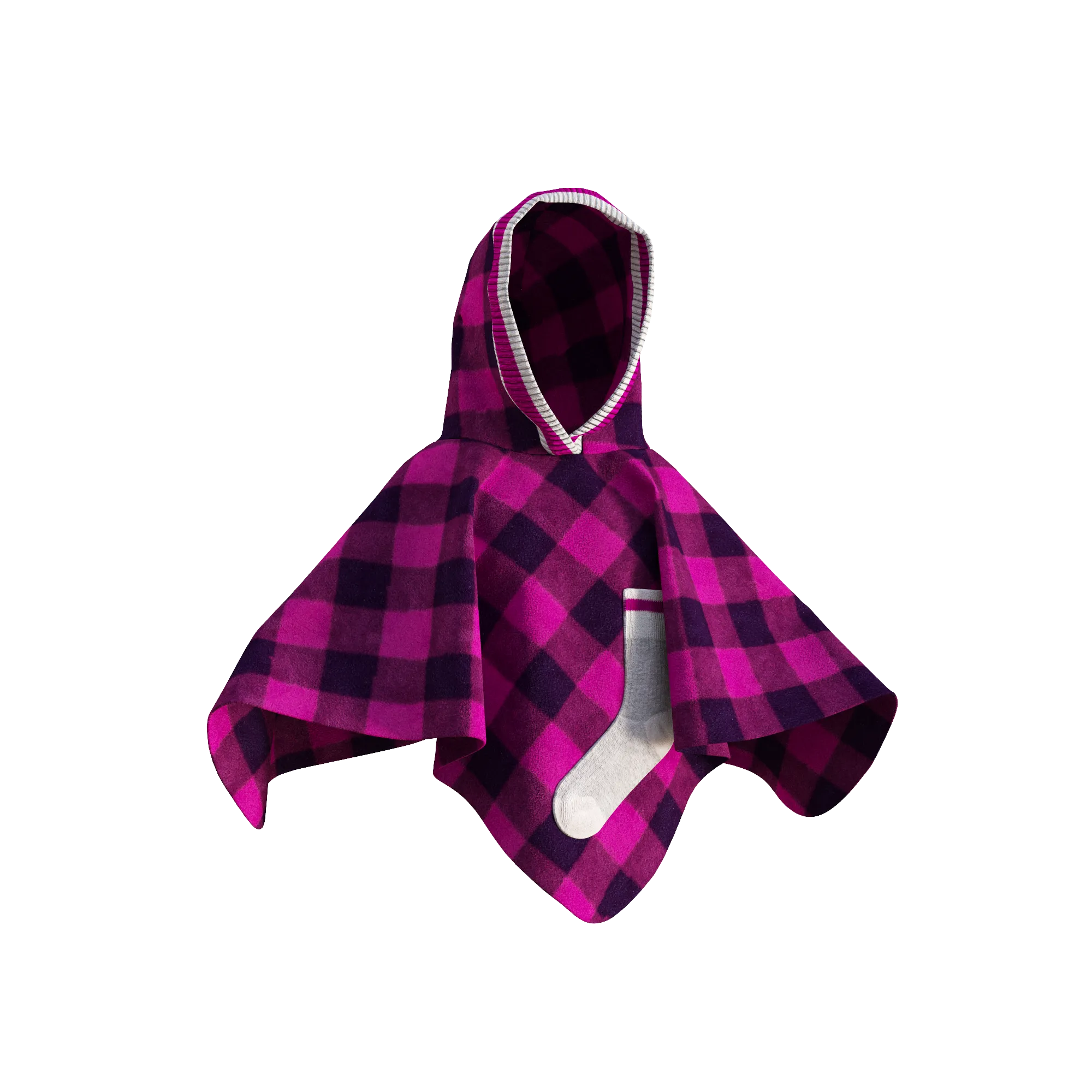 Pookie Poncho - Pink Toddler/Youth Polar Fleece