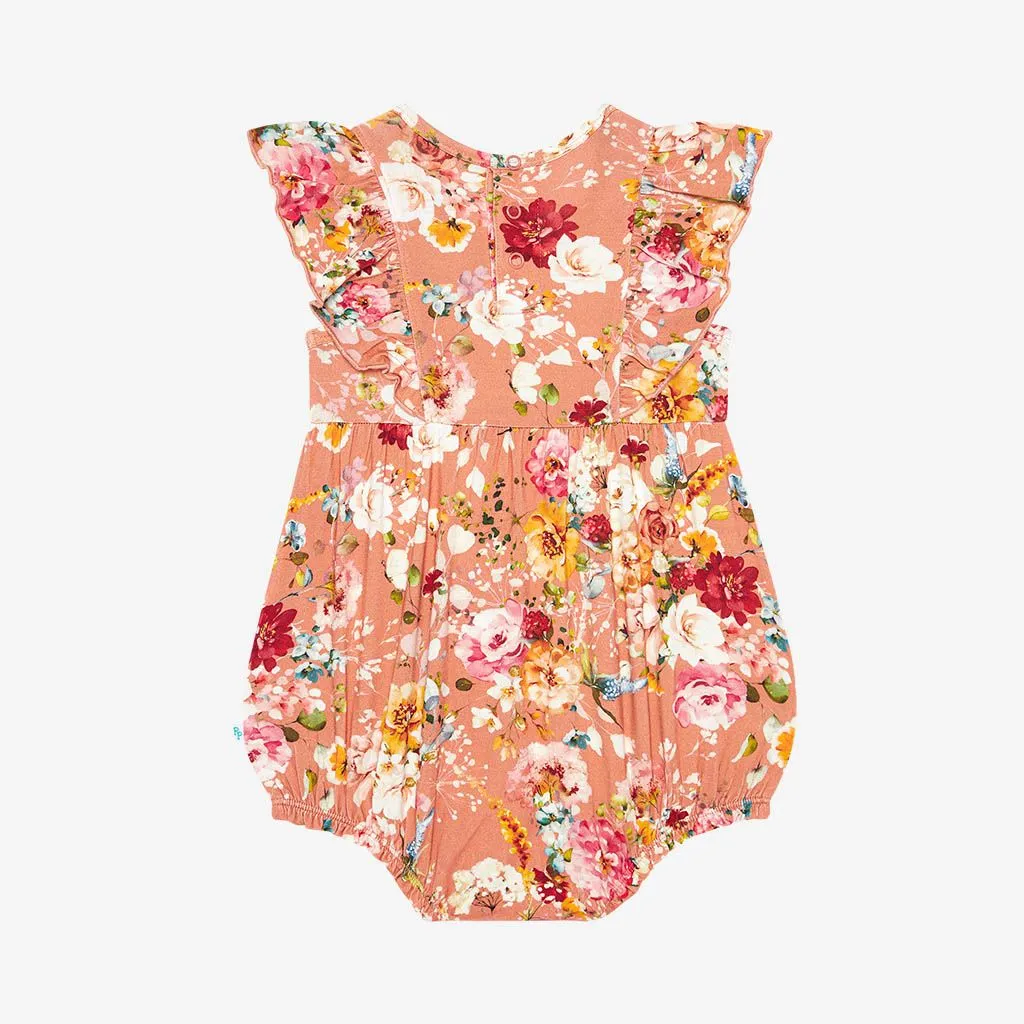 Posh Peanut Flutter Sleeve Bubble Romper - Celia