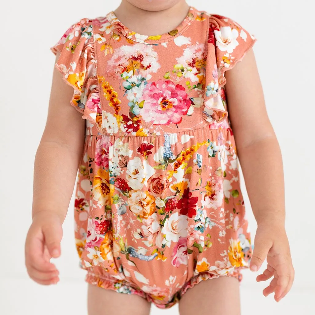 Posh Peanut Flutter Sleeve Bubble Romper - Celia