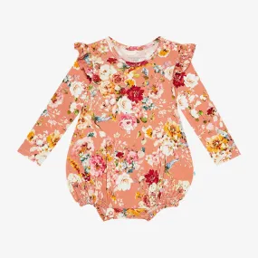 Posh Peanut Long Sleeve Ruffled Bubble Romper - Celia