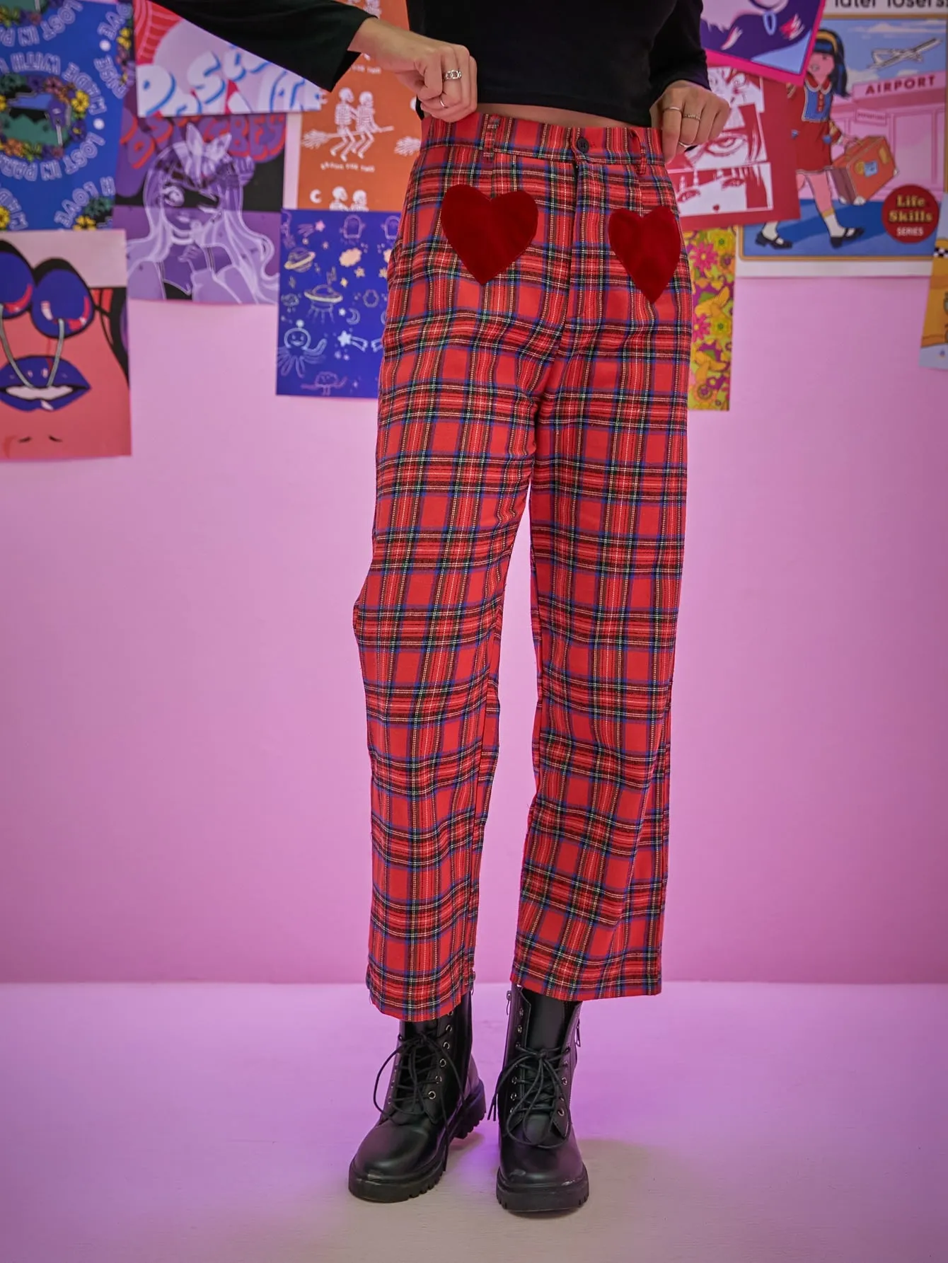 Preppy Heart Natural Long Women Pants