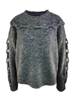 Pullover Kette grau