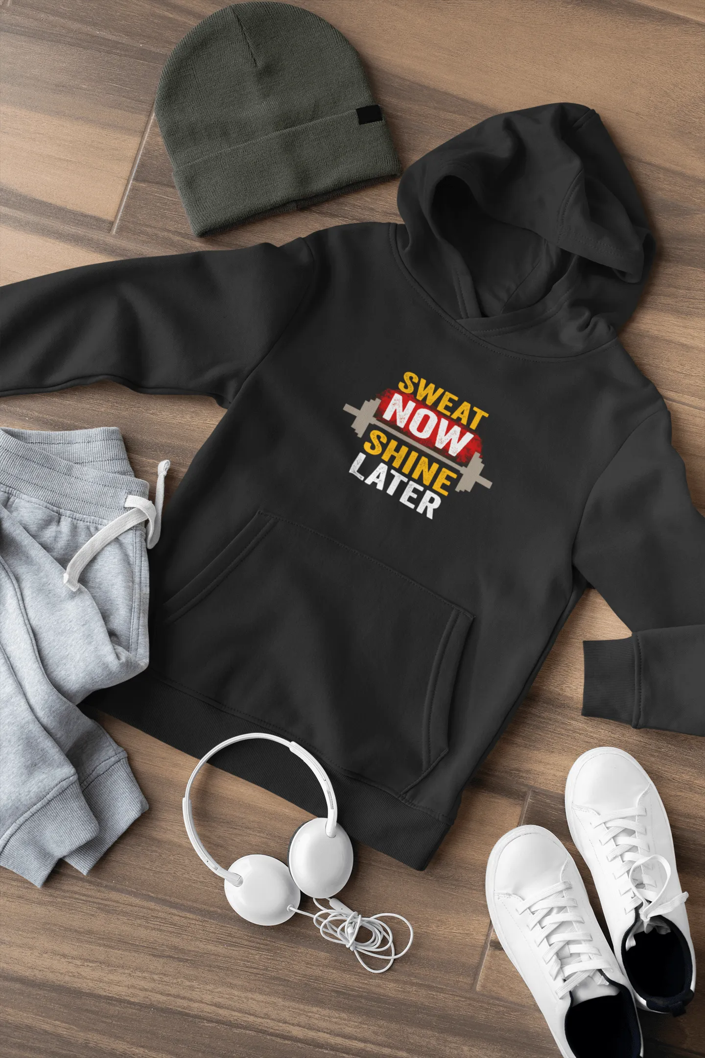 " SWEAT NOW, SHINE LATER " - WINTER HOODIES