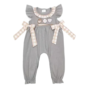 "Baseball Cutie" Girl's Summer Romper