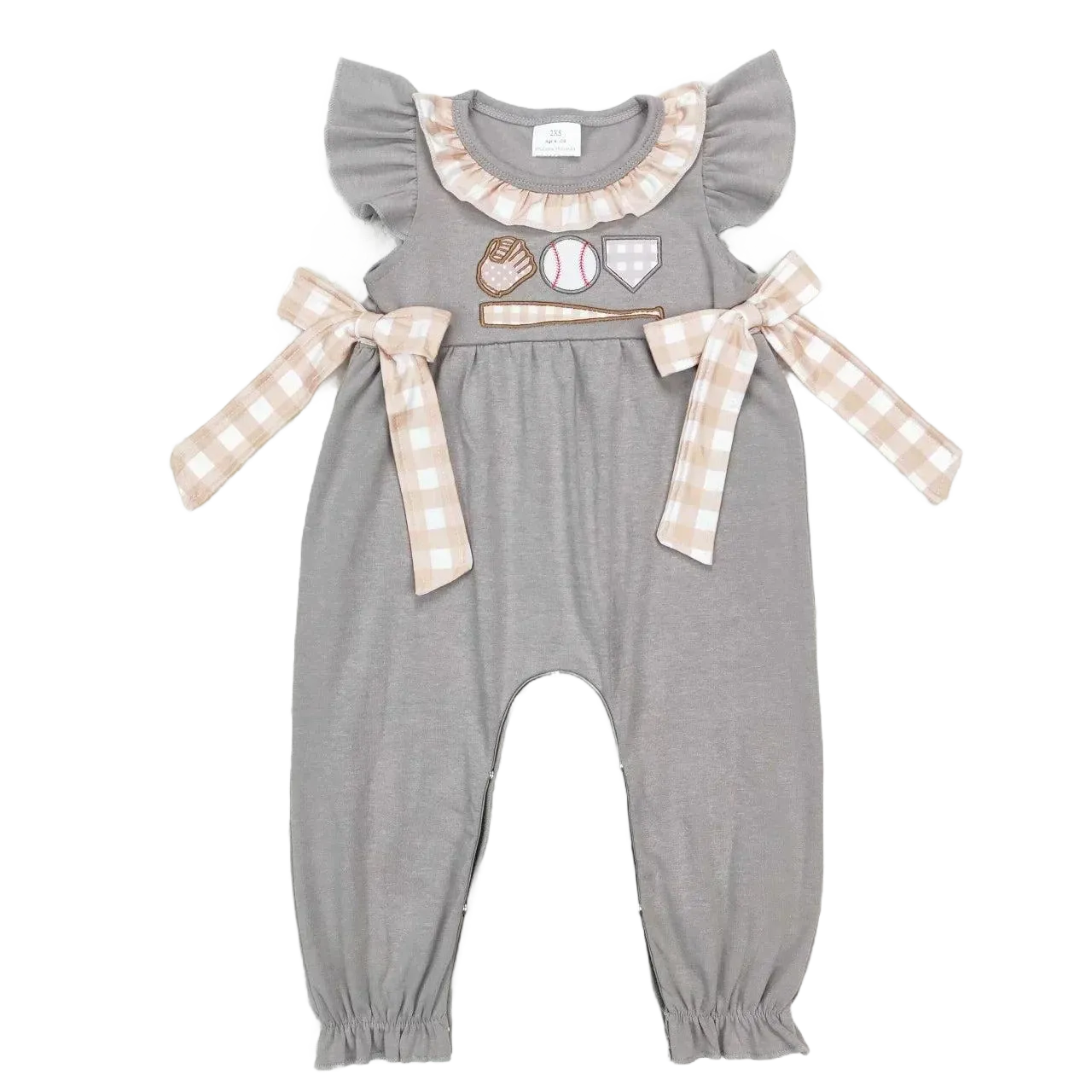 "Baseball Cutie" Girl's Summer Romper