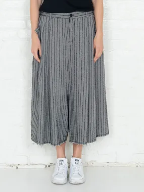 "The Skirt Pant" in Grey & Black Stripes