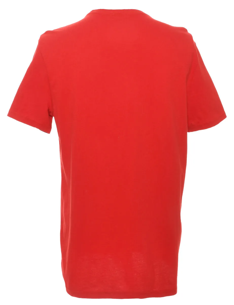 Red Plain T-shirt - M