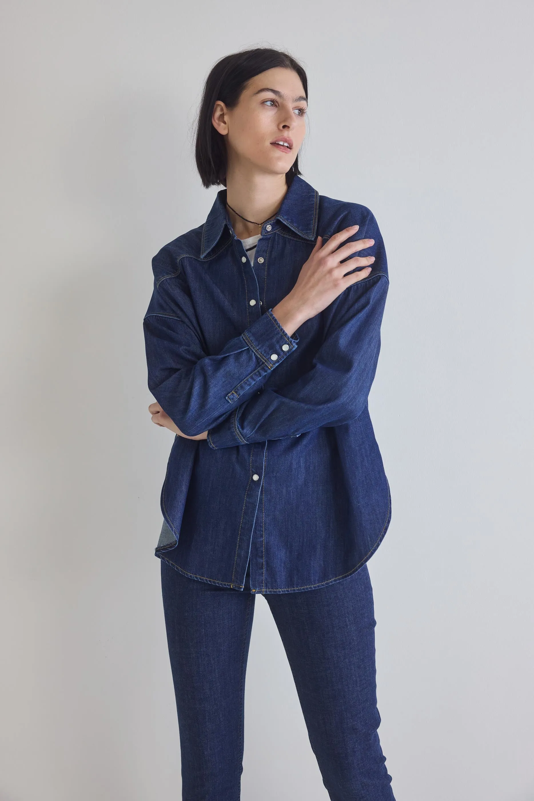 Refine Oversized Denim Tunic