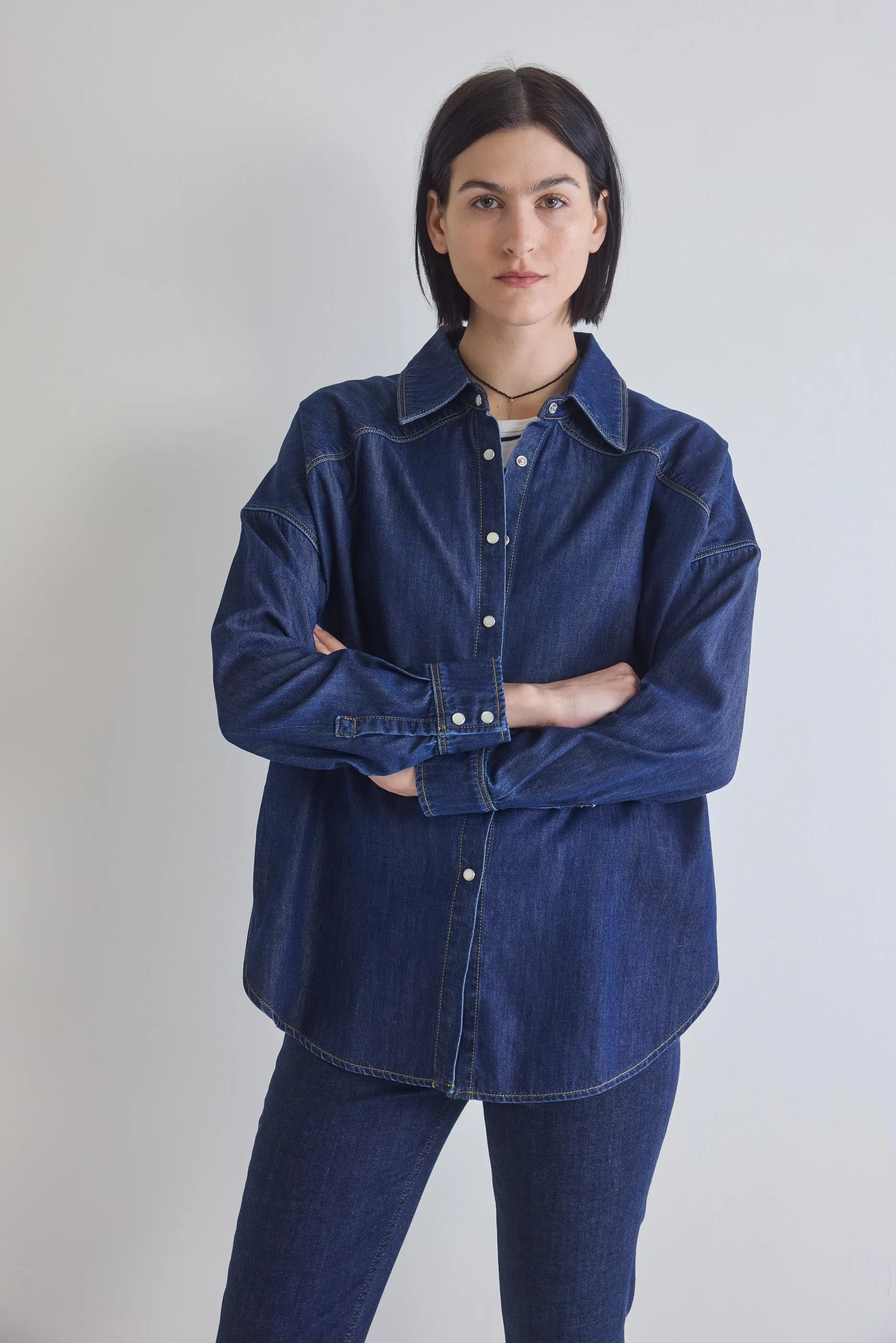 Refine Oversized Denim Tunic