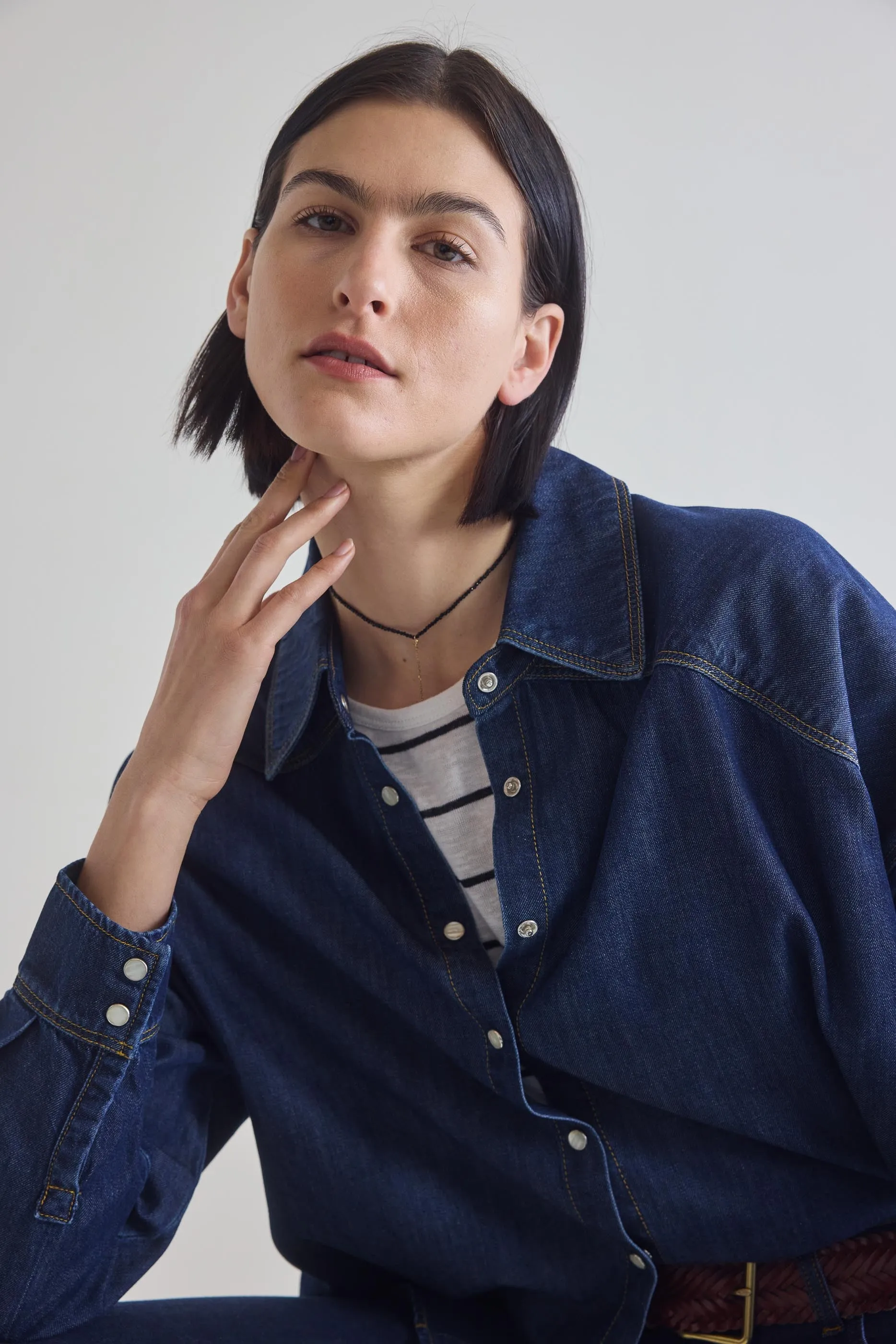 Refine Oversized Denim Tunic