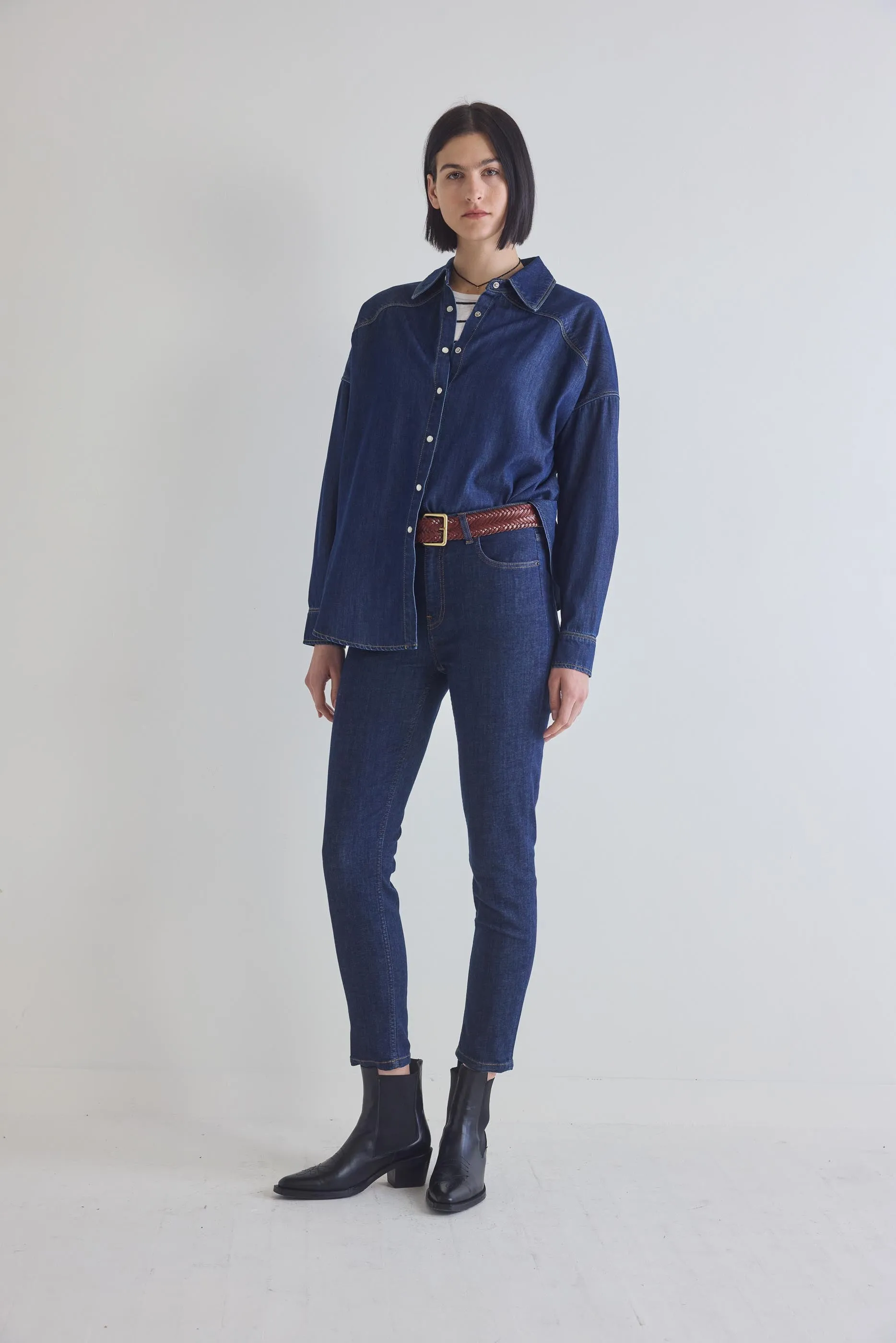 Refine Oversized Denim Tunic