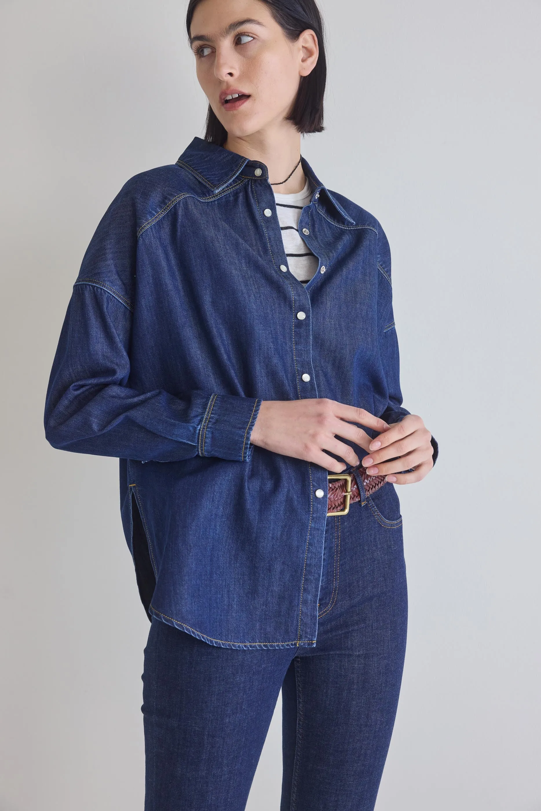 Refine Oversized Denim Tunic