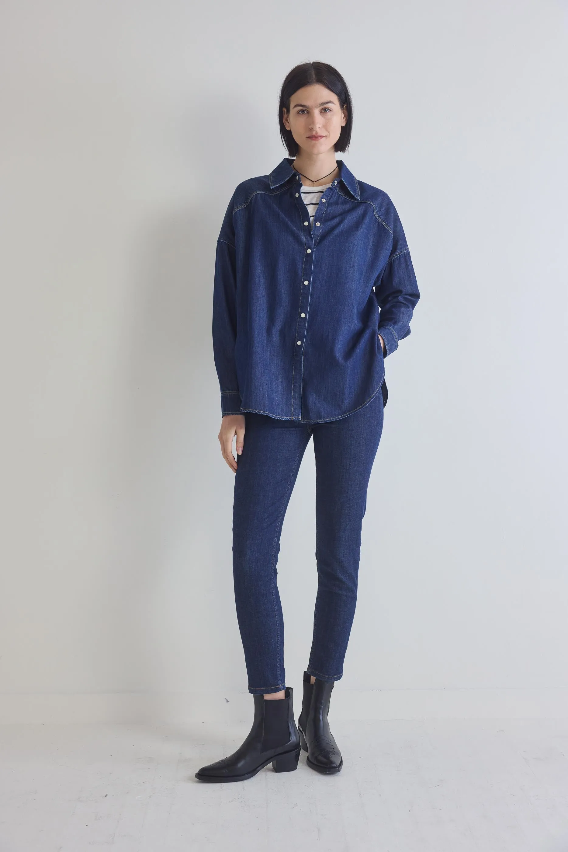 Refine Oversized Denim Tunic