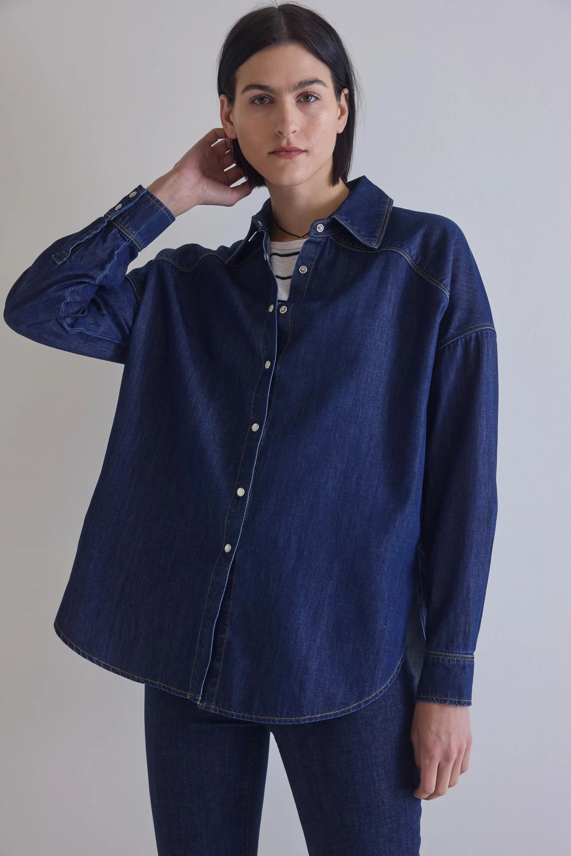 Refine Oversized Denim Tunic