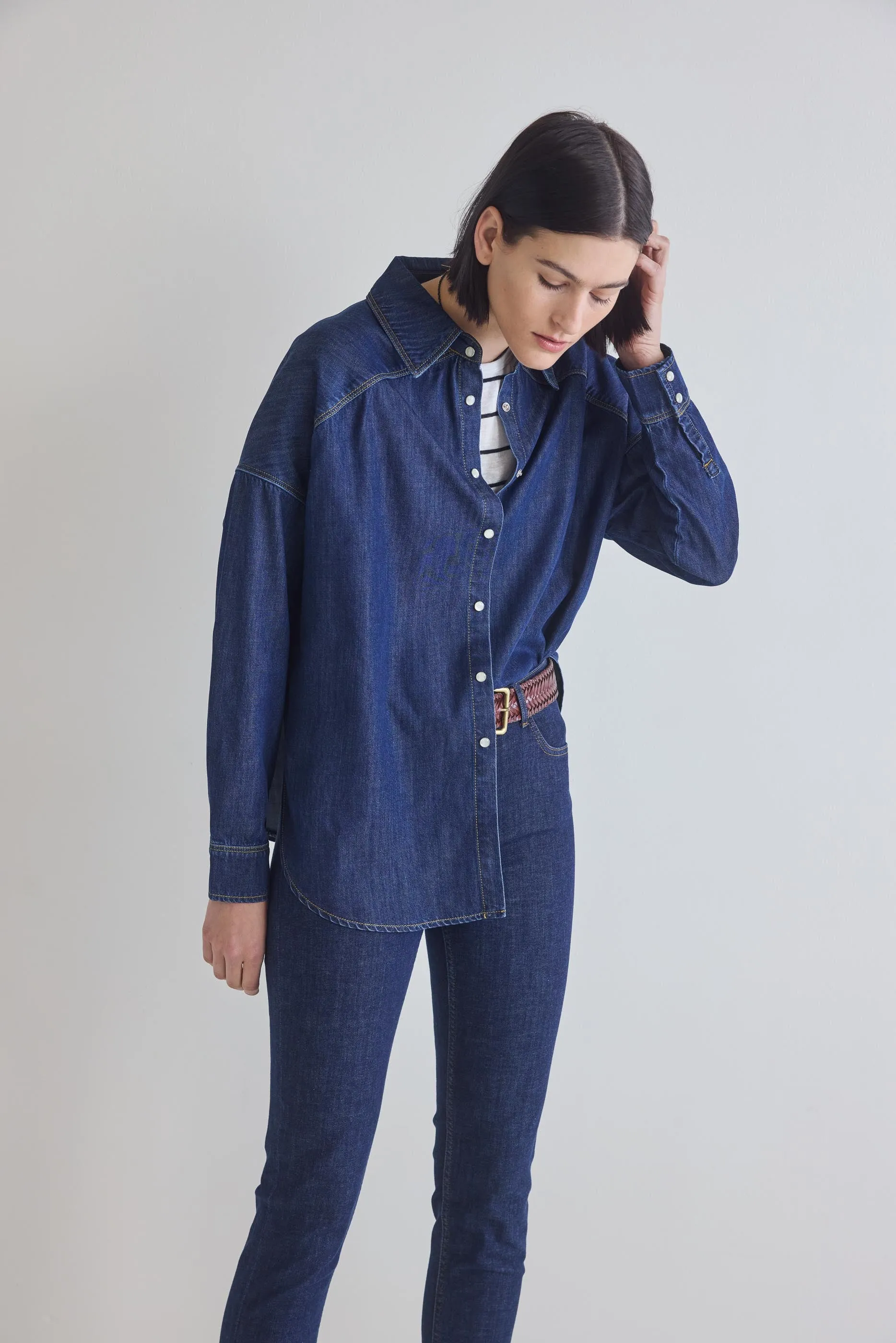 Refine Oversized Denim Tunic