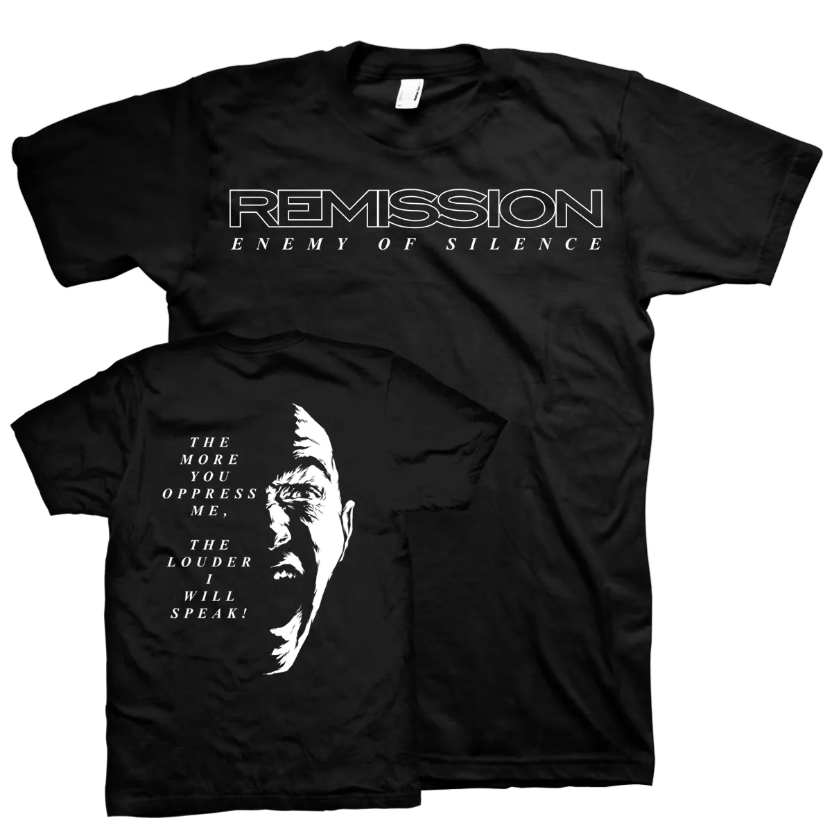 Remission "Enemy Of Silence" Black T-Shirt