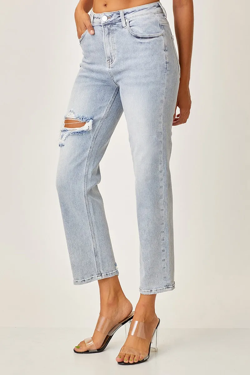 Risen Jeans - High Waist Straight Jeans - RDP5099