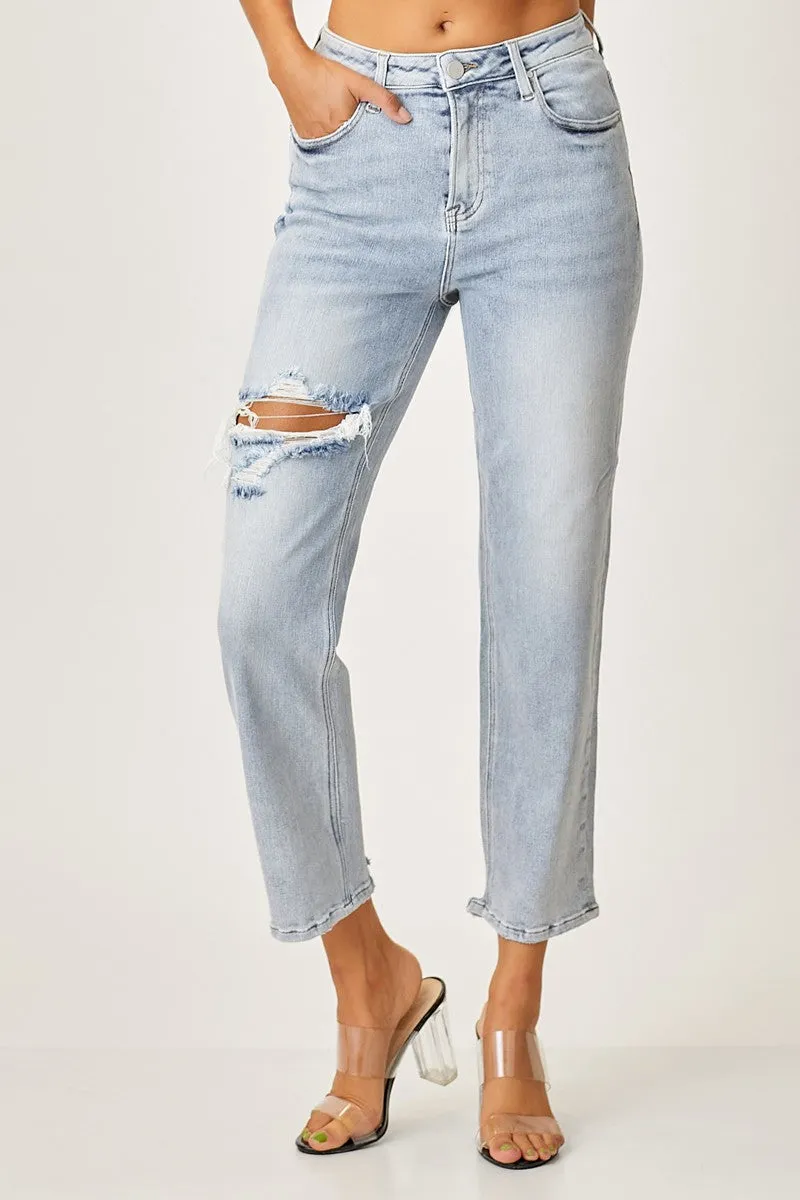 Risen Jeans - High Waist Straight Jeans - RDP5099