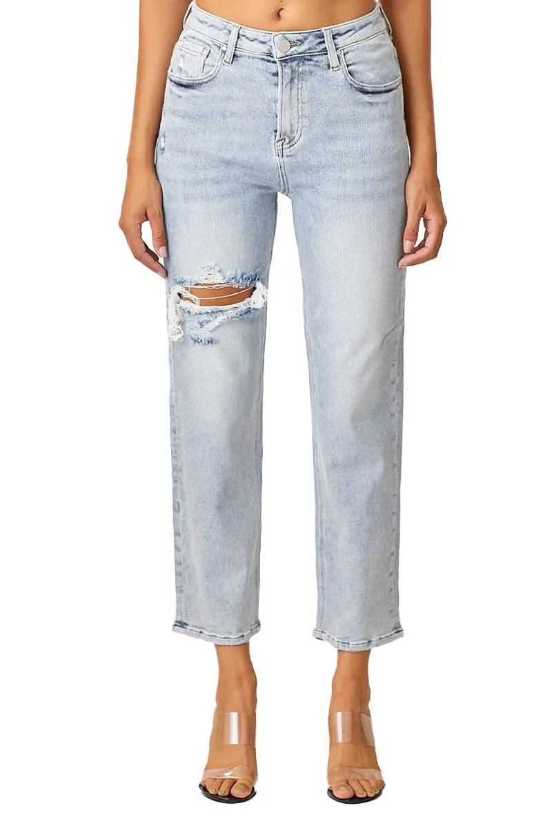 Risen Jeans - High Waist Straight Jeans - RDP5099