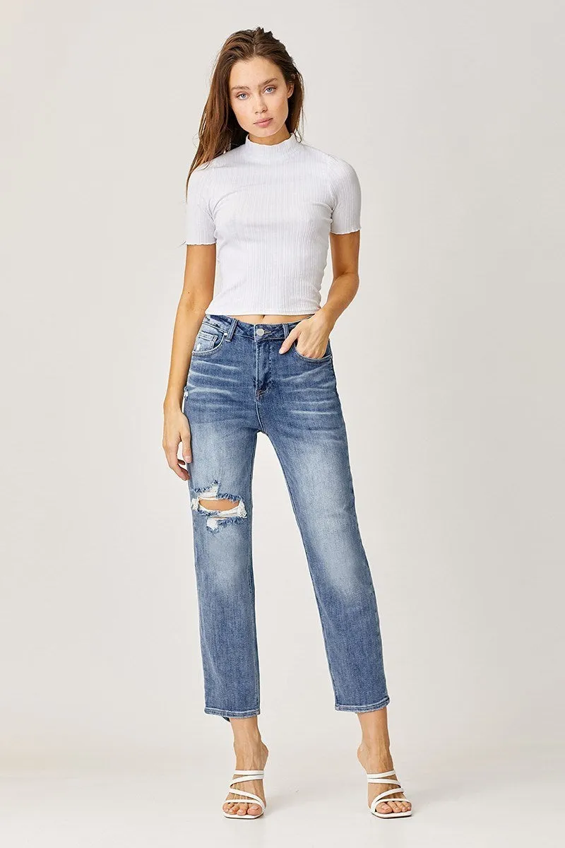 Risen Jeans - High Waist Straight Jeans - RDP5099