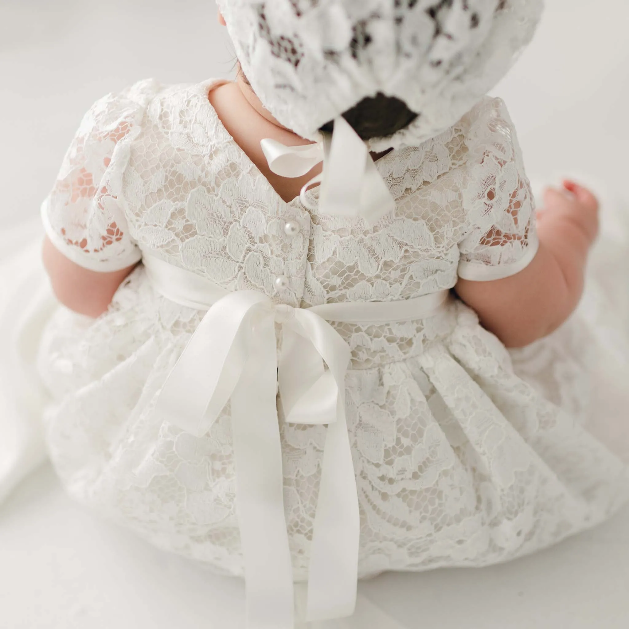 Rose Christening Gown & Bonnet