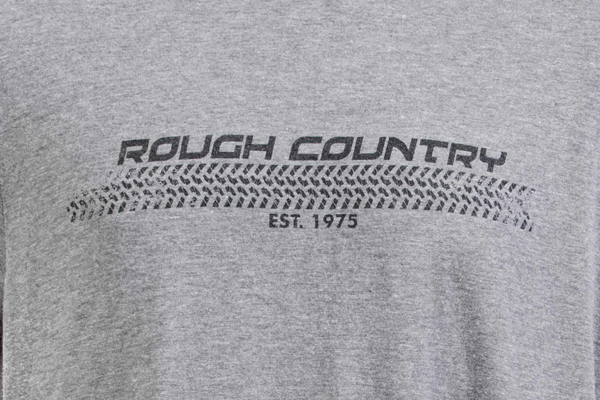 Rough Country T-Shirt - Horizontal Tread - Grey - XL