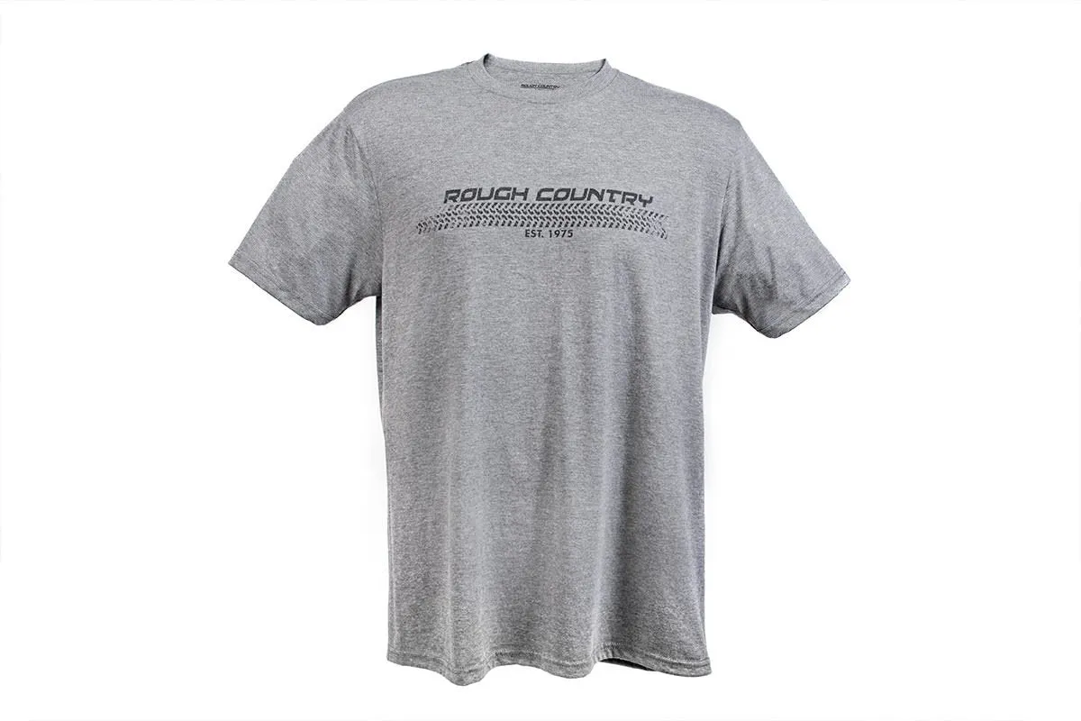 Rough Country T-Shirt - Horizontal Tread - Grey - XL