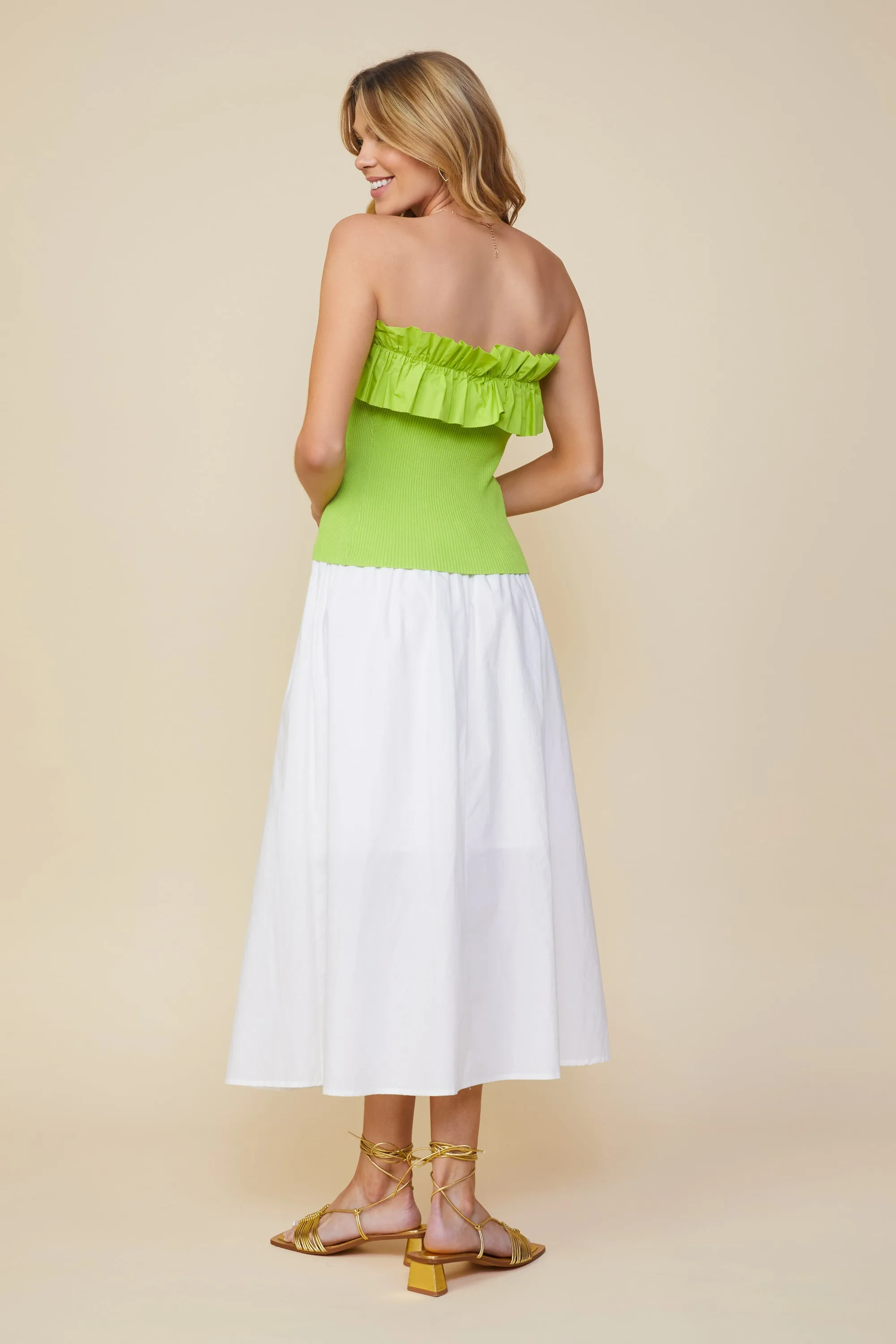 Ruffled Strapless Top