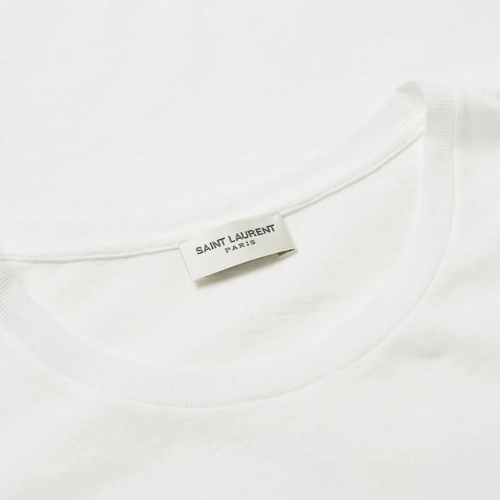 SAINT LAURENT SIGNATURE TEE - WHITE