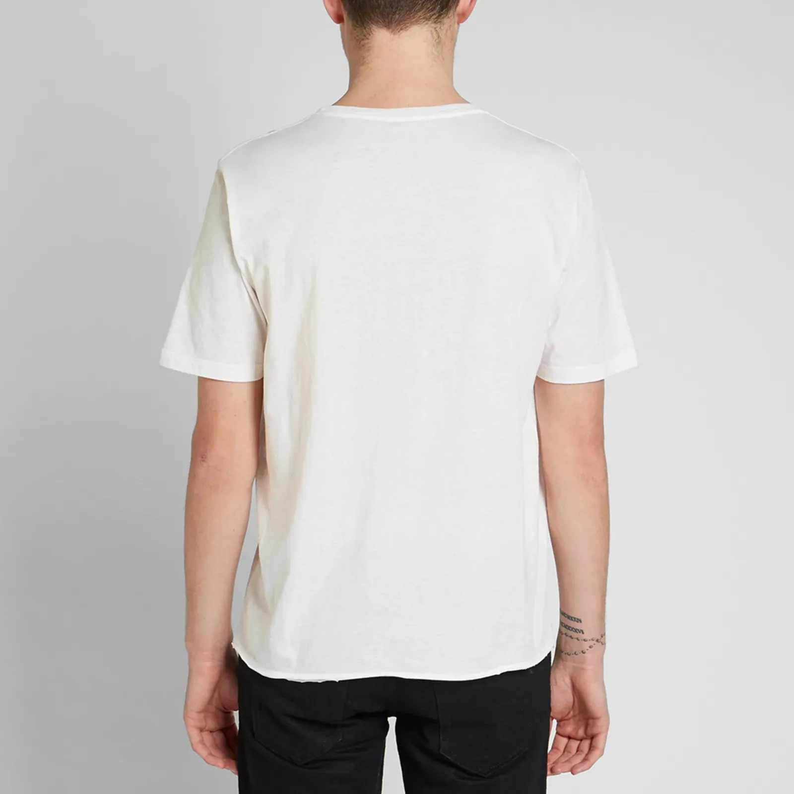 SAINT LAURENT SIGNATURE TEE - WHITE