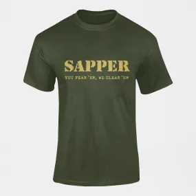 Sapper T-shirt - You Fear 'Em, We Clear 'Em (Men)