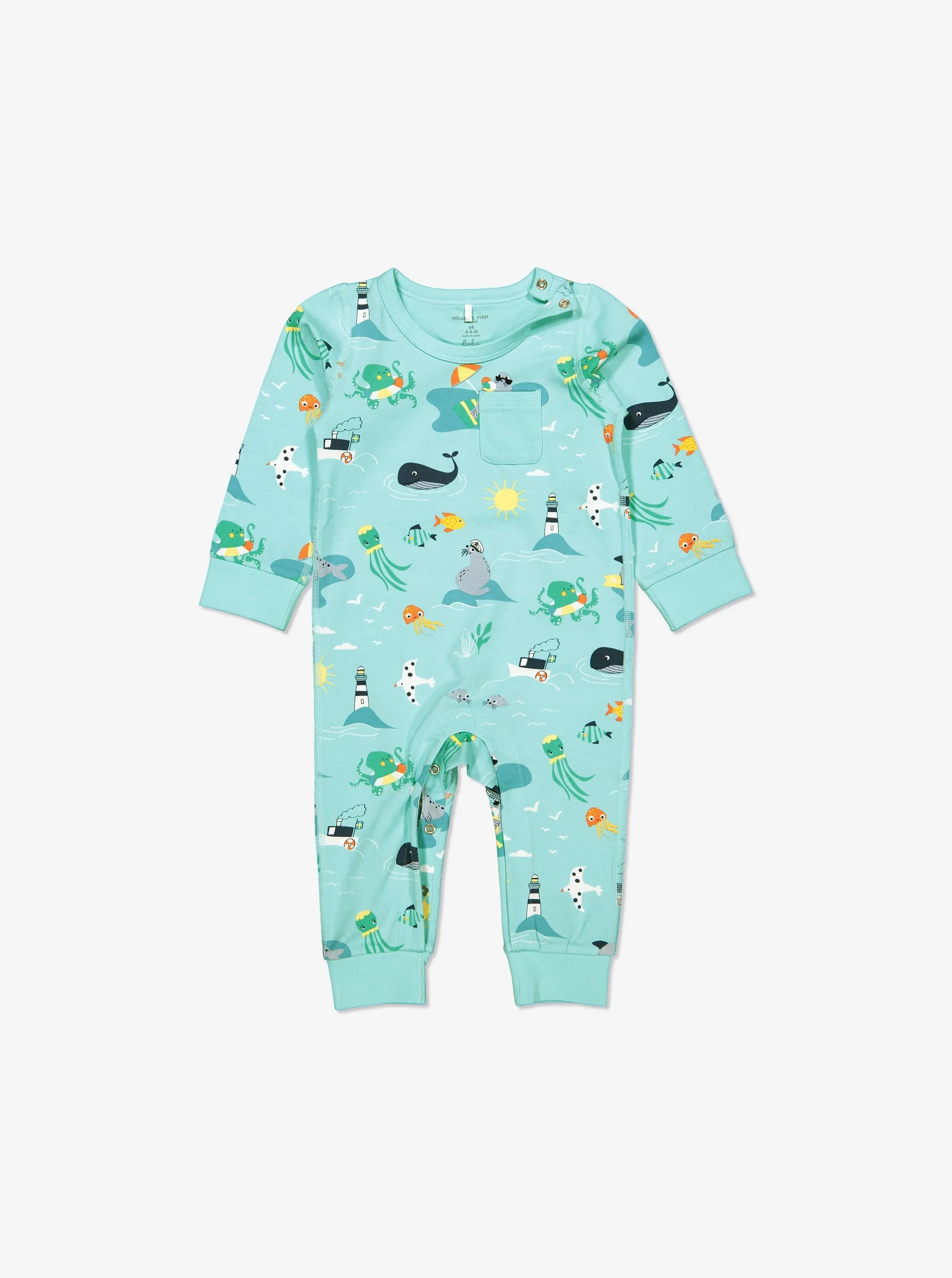 Seaside Print Baby All in one