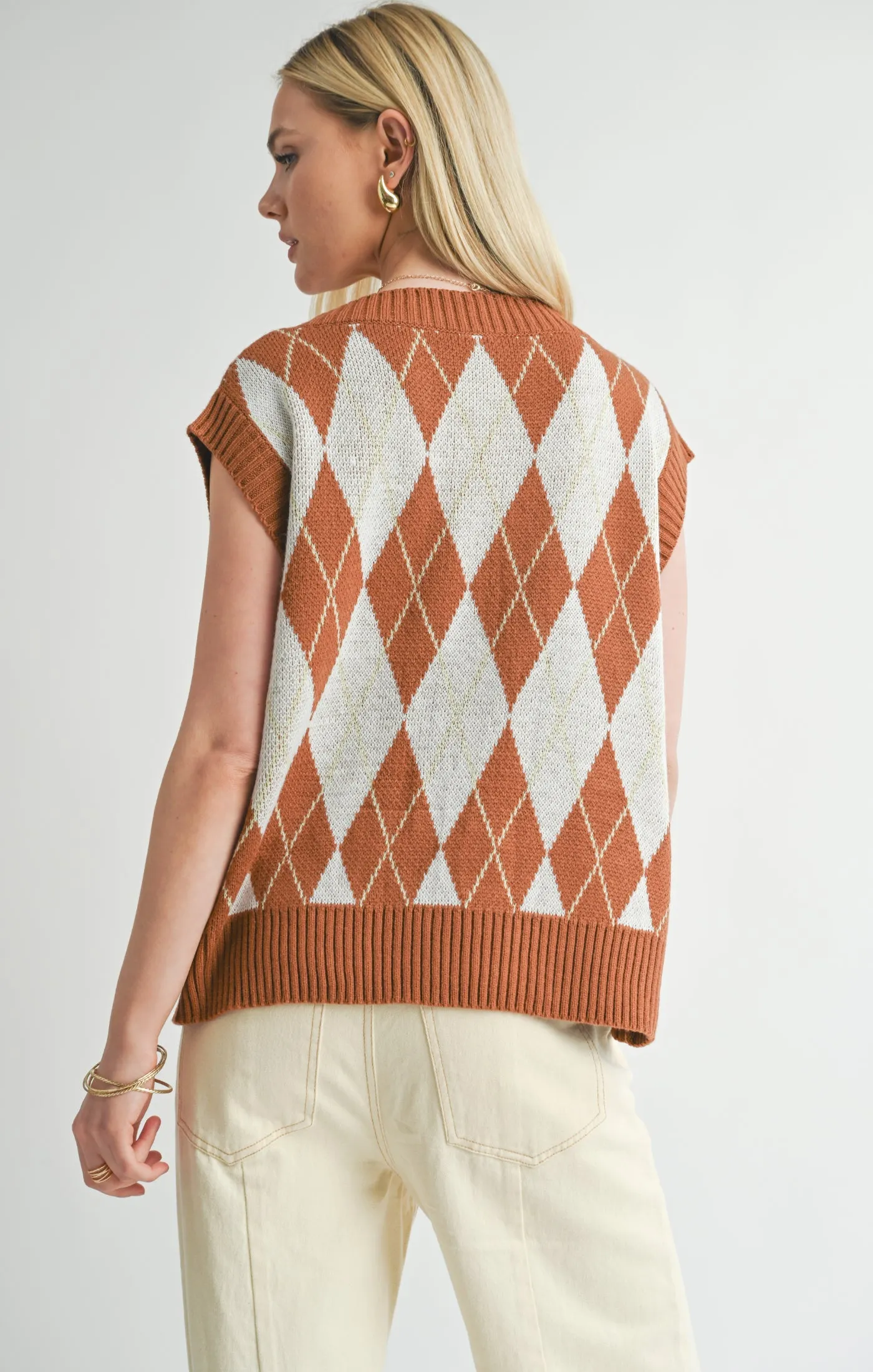 Shawna Argyle Sweater Vest