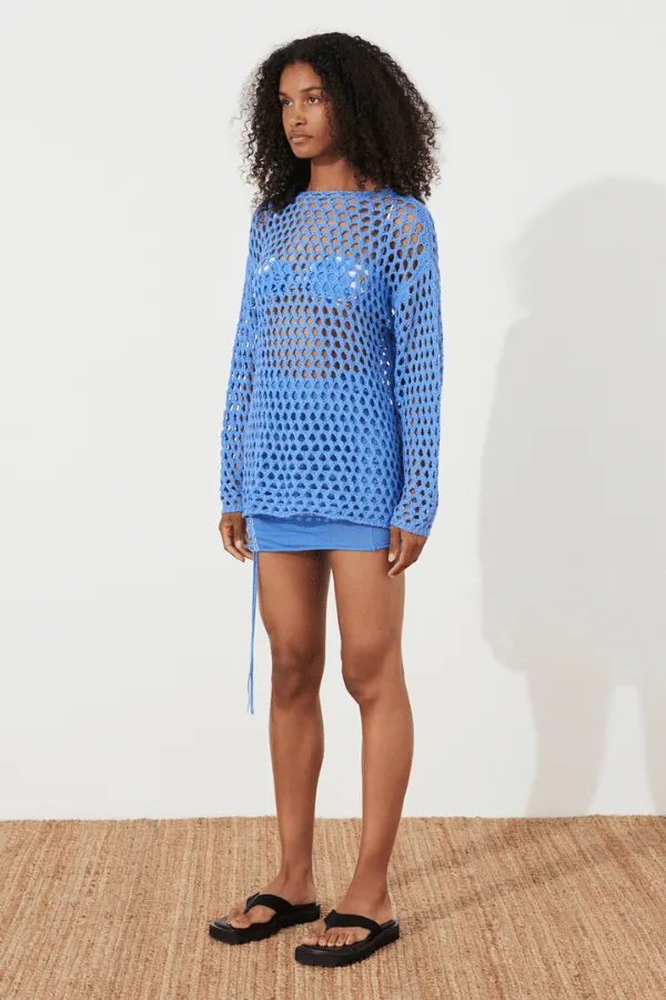 Sky Crochet Knit Top