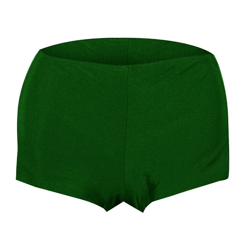 SOLD OUT - Essentials V Neck Swim Dress with Boy Shorts (Green)