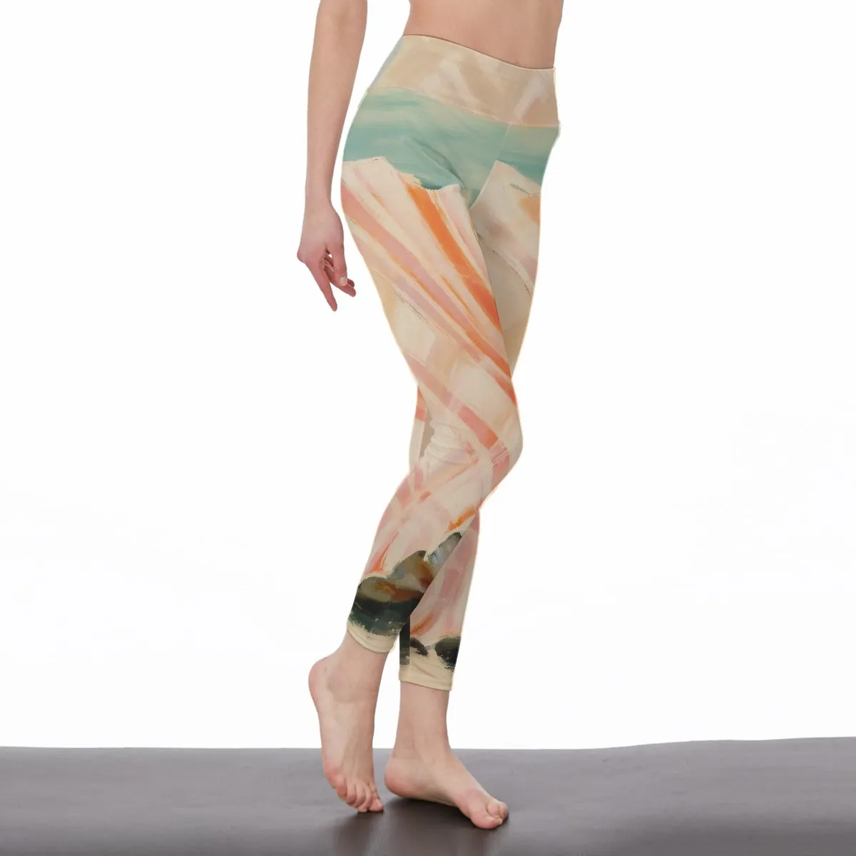 Summer Peaches| High Waist Leggings