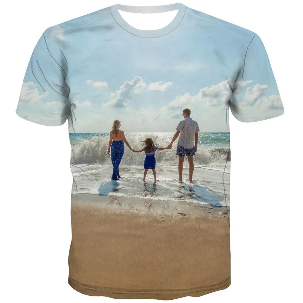 surf T-shirt Men The sea T shirts Funny sport Tshirt Printed Cool Tshirts Cool