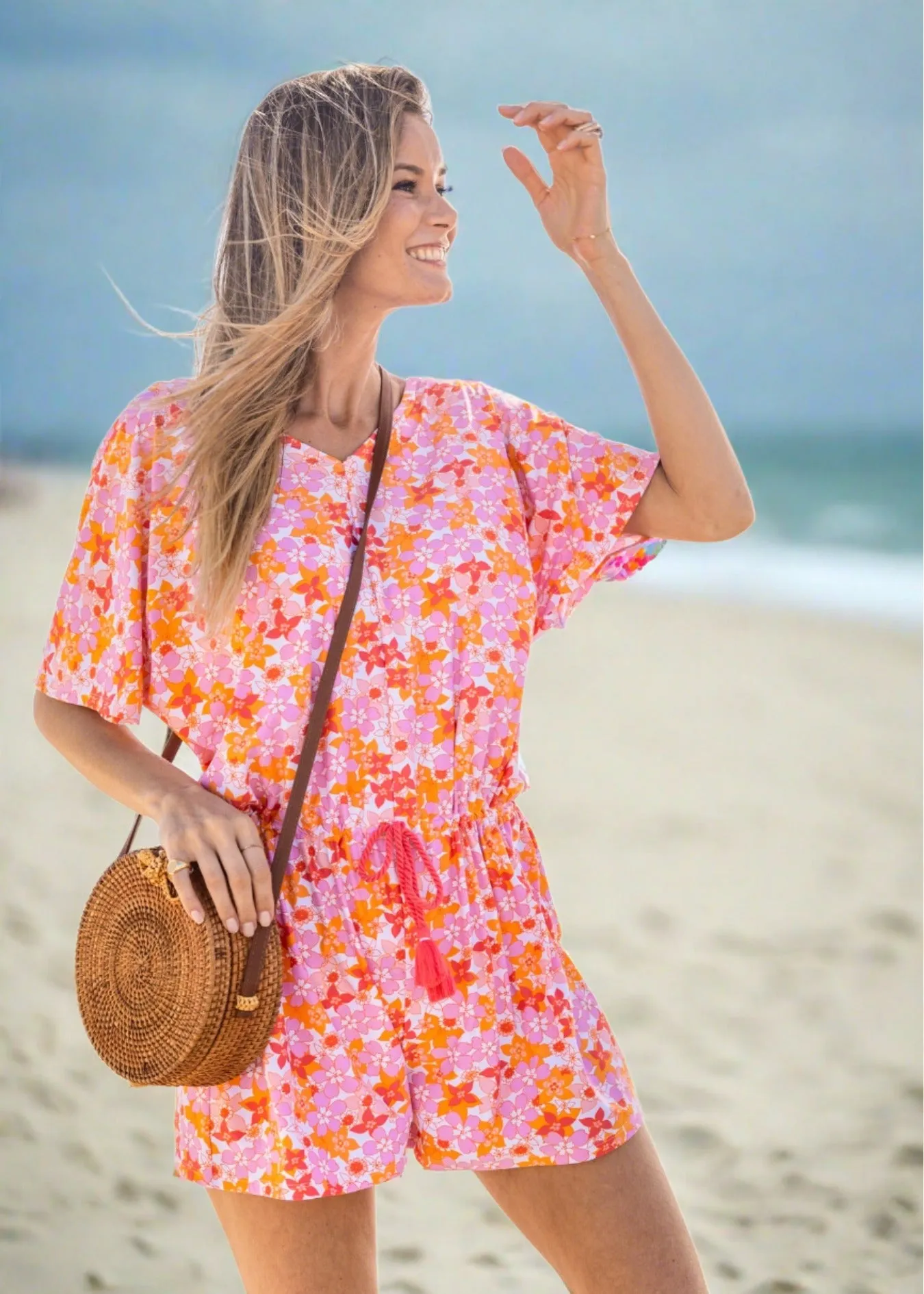 Surfside Beach Dolman Sleeve Romper