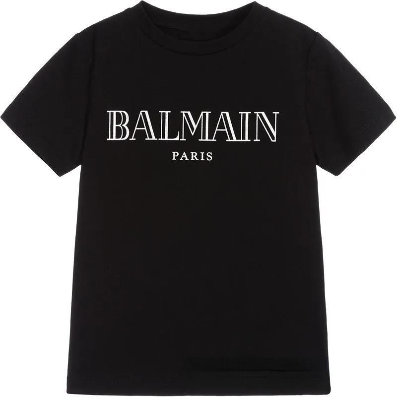 T Shirt Balmain Men's and Women's Tops T-shirt Short Sleeve Letter Print Spring and Summer T