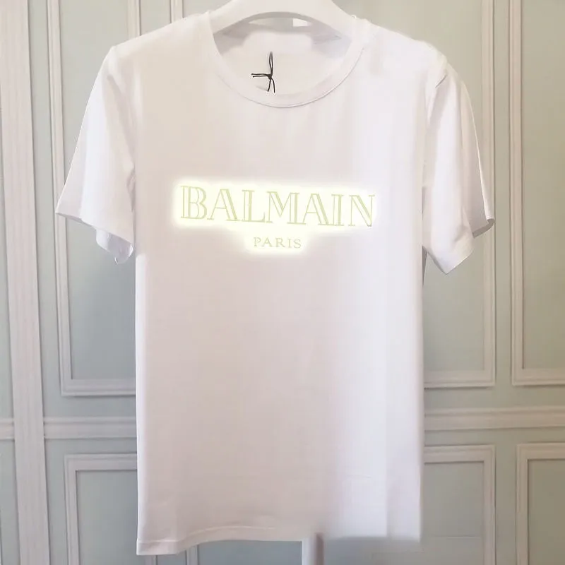 T Shirt Balmain Men's and Women's Tops T-shirt Short Sleeve Letter Print Spring and Summer T