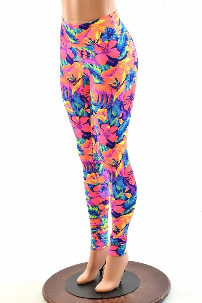 Tahitian Floral High Waist Leggings