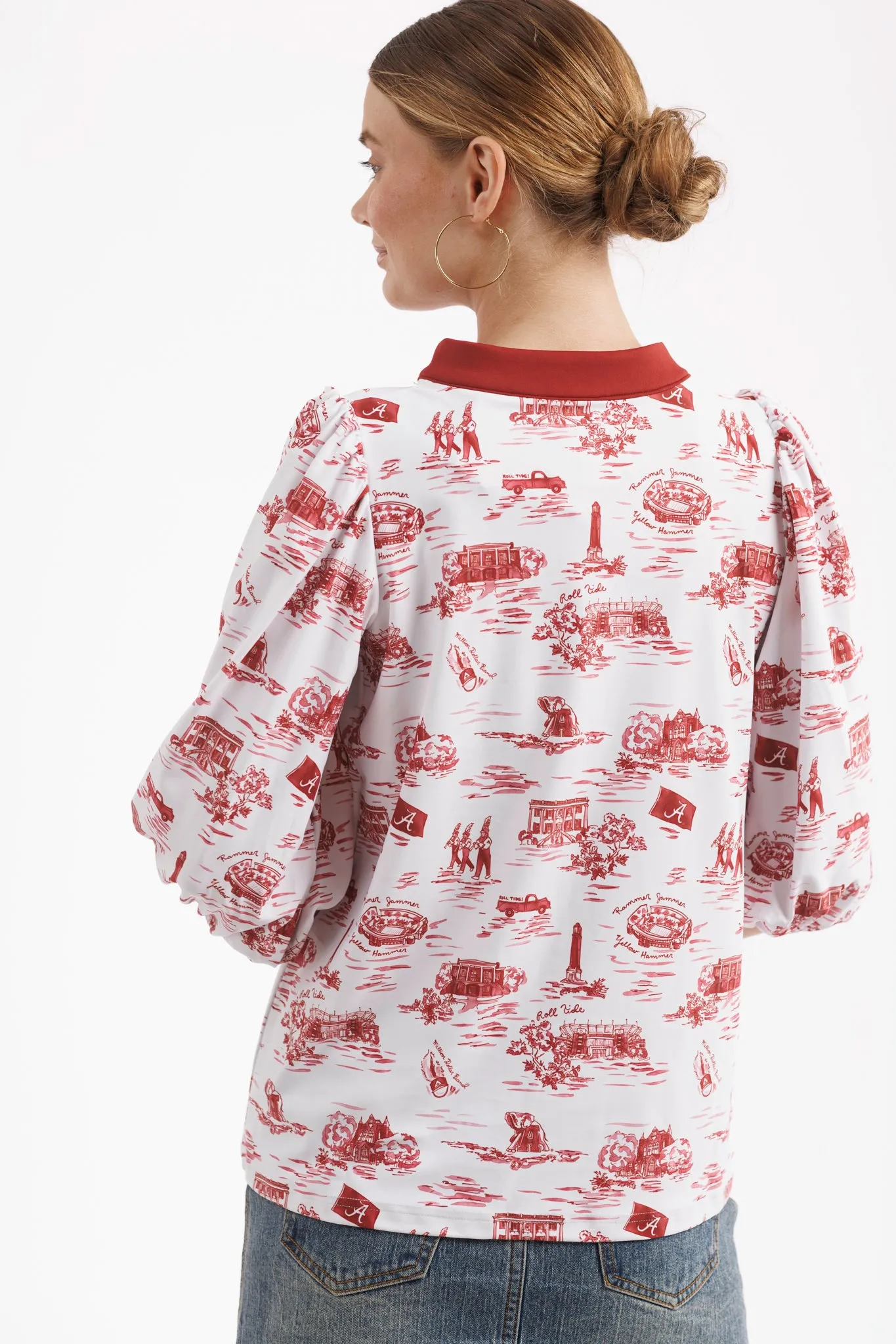 The Eliza Top - Alabama Gameday Toile